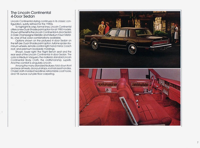 1980 Lincoln Continental Brochure Page 13